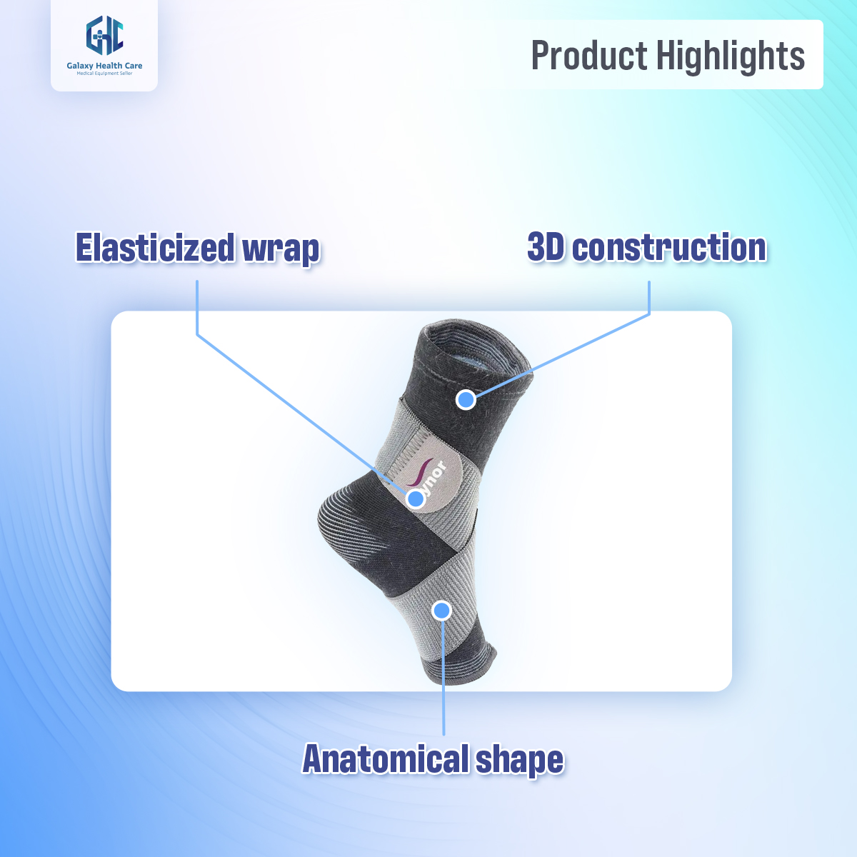 Picture of Tynor Ankle Binder - Ash