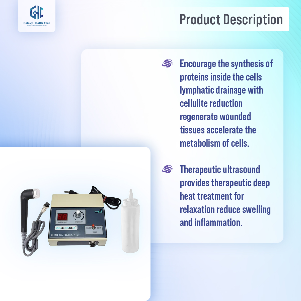 Picture of Physio Solutions Electro Therapy | Physiotherapy machine | Mini Ultrasonic | Ultrasound Therapy Machine With 1 Year Warranty