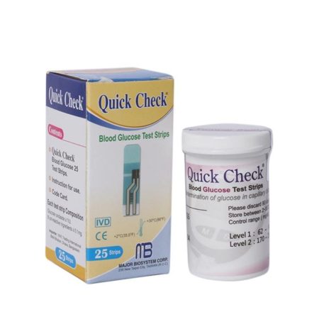 Picture of Quick Check Blood Glucose Test Strip 25's Pack - Multicolor