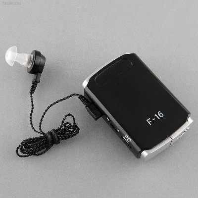 Picture of AA Super Axon F-16 Pocket Model Hearing AID Ear Machine with Superior Sound Quality Amplifier and Mini Adjustable Tone for Deaf People Suitable for upto 50% Hearing Loss (With 3 Month Warranty, For Single Ear, Black) - Multicolor