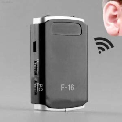 Picture of AA Super Axon F-16 Pocket Model Hearing AID Ear Machine with Superior Sound Quality Amplifier and Mini Adjustable Tone for Deaf People Suitable for upto 50% Hearing Loss (With 3 Month Warranty, For Single Ear, Black) - Multicolor