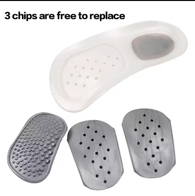 Picture of Practical Durable Flat Feet Knock Knees Plantar Orthotics Inserts Breathable Arch Support Insole with 8 Correction Pad New - Multicolor