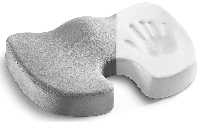 Picture of Seat Cushion Memory Foam Coccyx Cushion Designed for Back, Hip, and Tailbone Pain - for Office Chair,Car Seat, Wheelchair - Light Ash