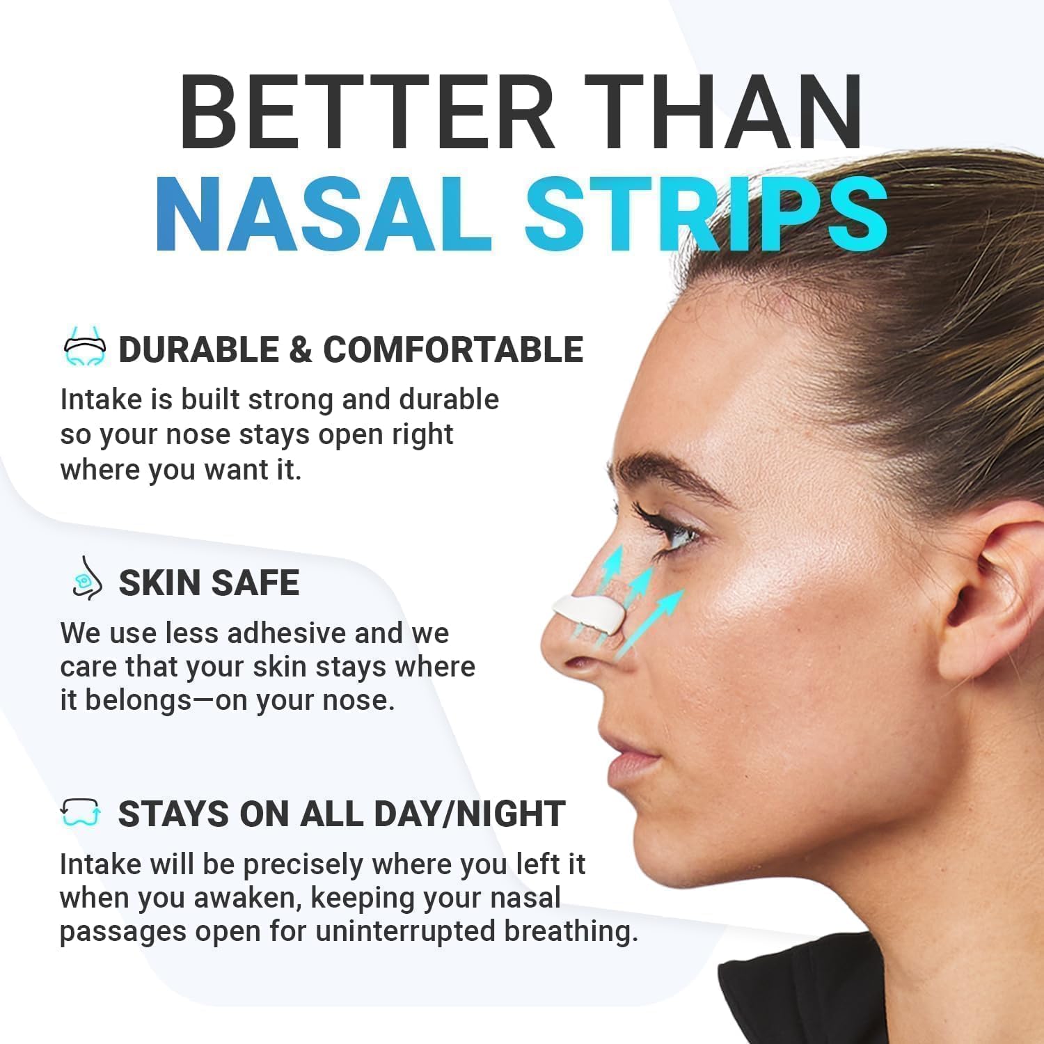 Picture of Sport Nasal Dilator Sleep Nasal Breathing Dilators Starter Kit Nose Breathe Strips Magnetic Nasal Strips Reduce Snoring - Multicolor