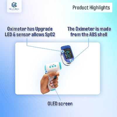 Picture of Combo OLED Fingertip Pulse Oximeter  Infrared thermometer