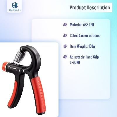 Picture of 5-60Kg Gym Fitness Hand Grip Men Adjustable Finger Heavy Exerciser Strength for Muscle Recovery Hand Gripper Trainer - Multicolor