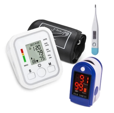 Picture of Digital Bp Checking Machine, Digital Thermometer And Digital Pulse Oxymeter, 3 Combo - COMBO