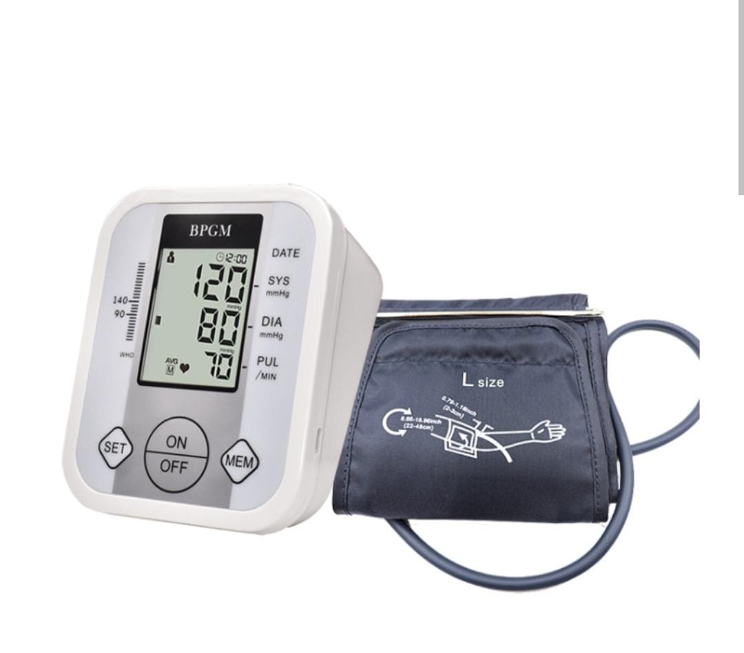 Picture of BP Machine Monitor Digital Fully Automatic Upper Arm Blood Pressure Checking Monitor with Talking Function Intellisense Technology Cuff Kit For Home Best Most Accurate Measurement- White - Multicolor