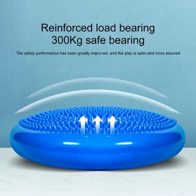 Picture of 1 Set Yoga Balance Mat Non-Slip Strong Load-bearing Balance Training Mat PVC Gym Fitness Yoga Seat Massage Cushion for Daily Use - Multicolor