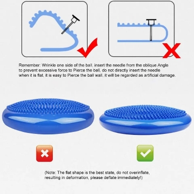 Picture of 1 Set Yoga Balance Mat Non-Slip Strong Load-bearing Balance Training Mat PVC Gym Fitness Yoga Seat Massage Cushion for Daily Use - Multicolor