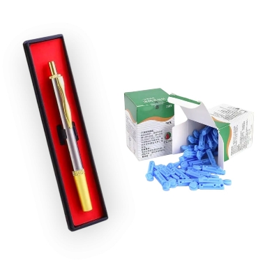 Picture of Acupressure Hijama 1 Pin Pen With 50 Hijama Needles Hijama Single Needle Pen For Hijama Cupping Therapy - Multicolor