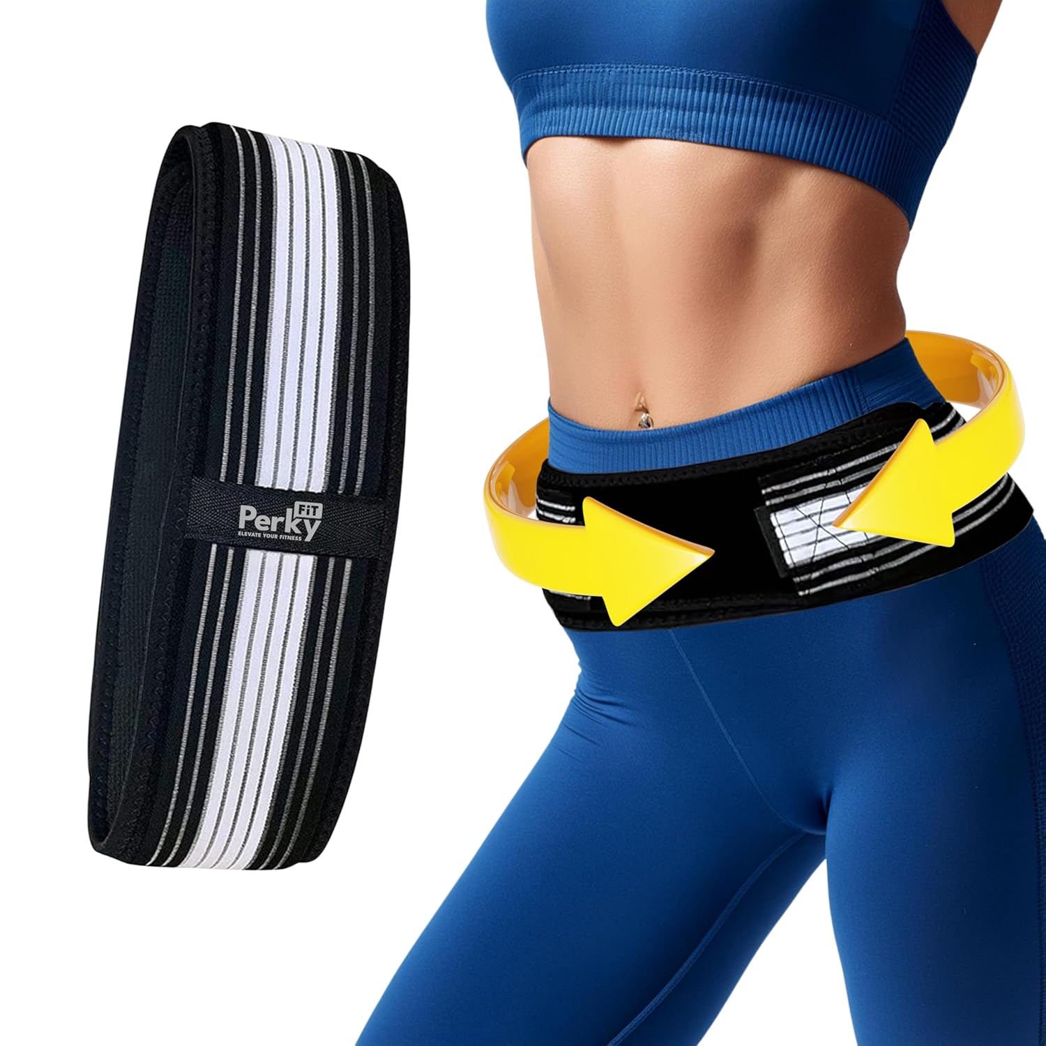 Picture of Sacroiliac SI Joint Belt for Back Pain Relief - Sciatica Pain Relief Belt for Women/Men, Adjustable Ergonomic Belt for Lower Back Support, Pelvic support, Sciatica Pain Relief Products. - Black