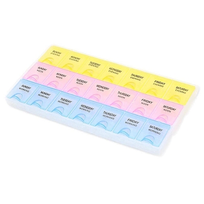 Picture of Medicine Storage Box 7 Day Weekly Organizer Medicine Pill Box - Multicolor