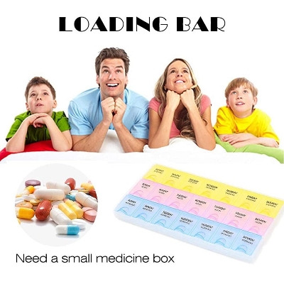 Picture of Medicine Storage Box 7 Day Weekly Organizer Medicine Pill Box - Multicolor