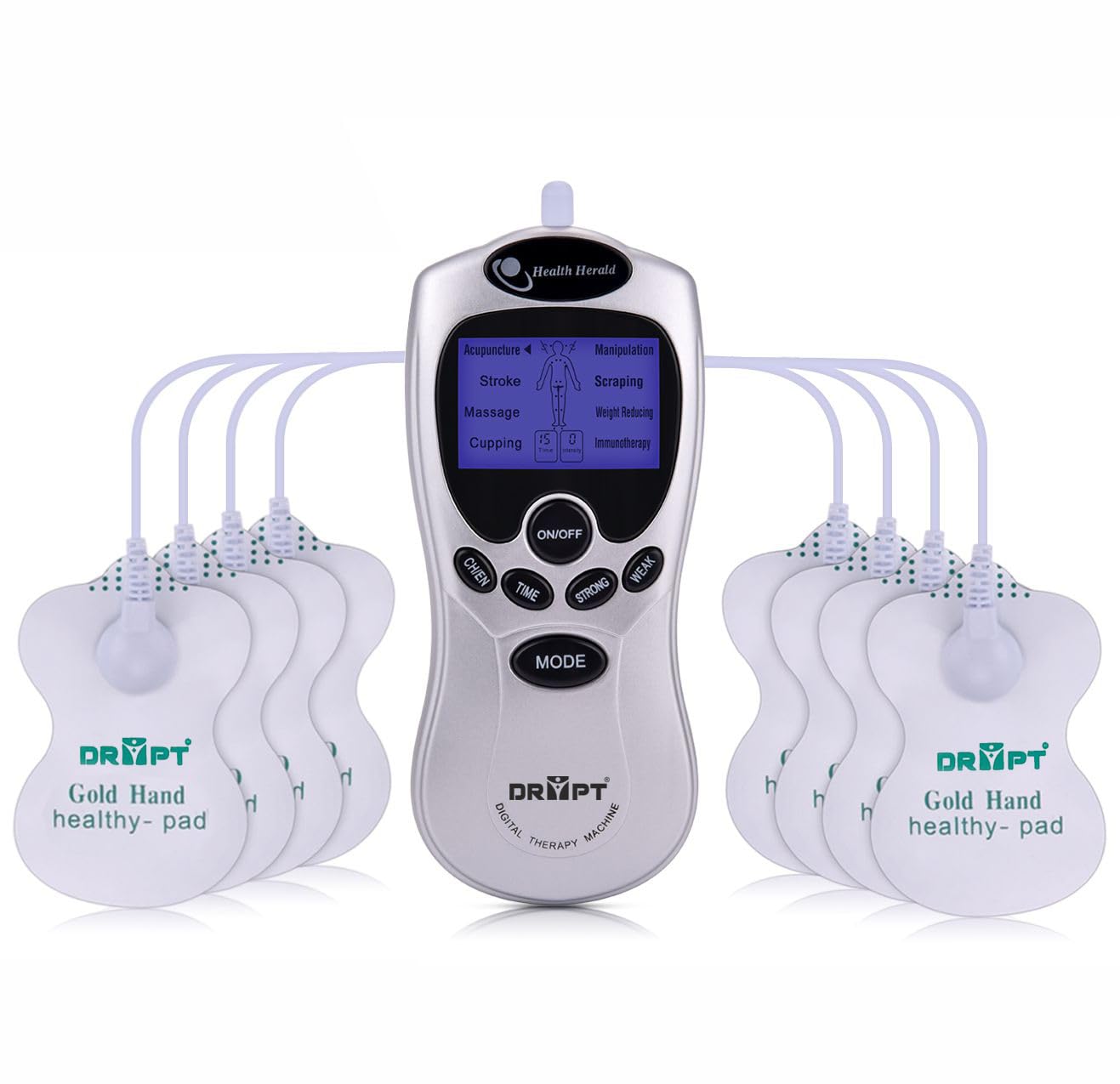 Picture of 8 mode EMS Electric herald Tens Machine Acupuncture Body Massage Digital Therapy Massager Muscle Stimulator Electrostimulator