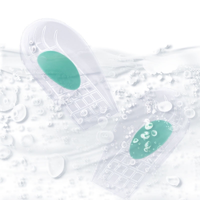 Picture of Heel Cups for Heel Pain Relief & Support Gel Cushion Shoe Inserts Shoe Insole Silicone Heel Protectors - Transparent