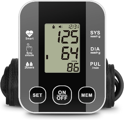 Picture of Digital Blood Pressure Machine Price Medical Sphygmomanometer Arm Pressure Device Bp Monitor - Black