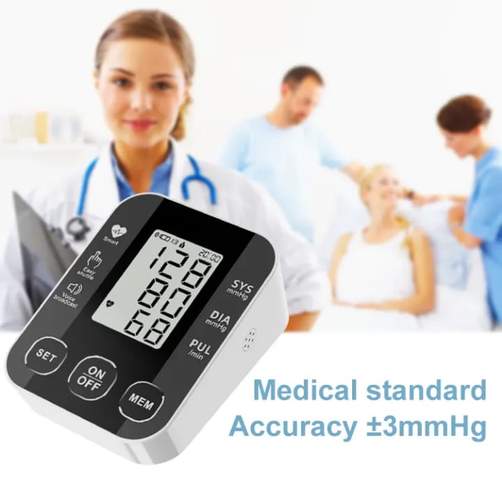 Picture of Digital Blood Pressure Machine Price Medical Sphygmomanometer Arm Pressure Device Bp Monitor - Black