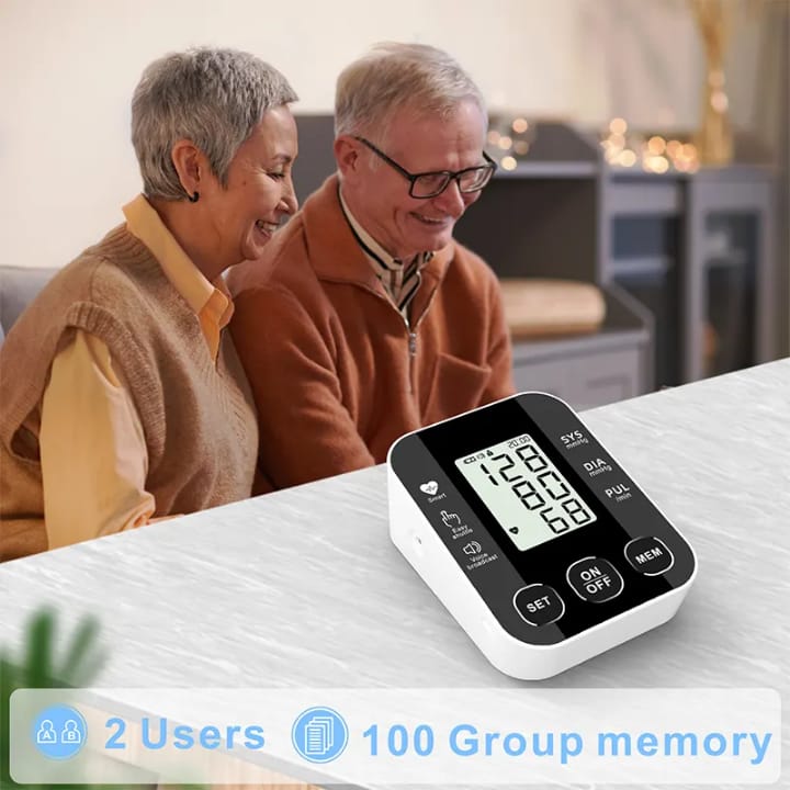 Picture of Digital Blood Pressure Machine Price Medical Sphygmomanometer Arm Pressure Device Bp Monitor - Black