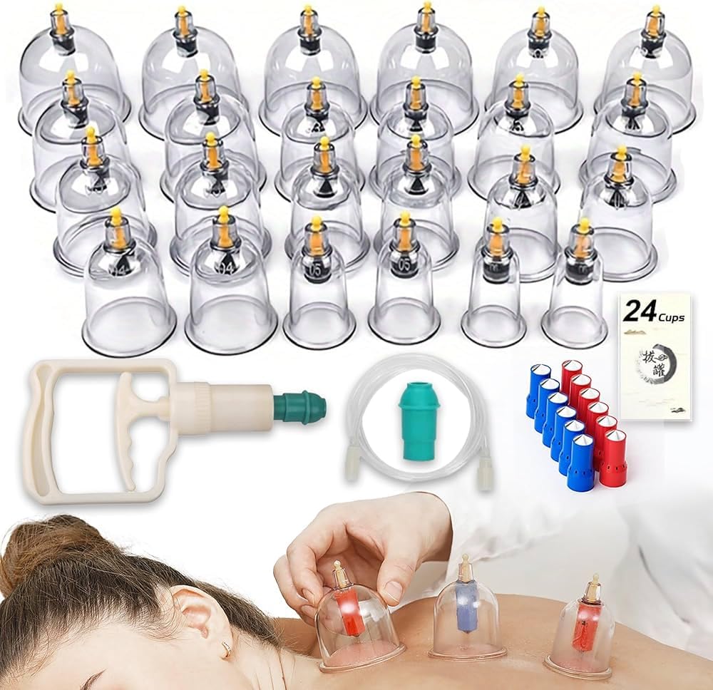 Picture of 32 Vacuum Cups Chinese Medicine Magnet Therapy Cupping Set Acupuncture Massager hijama