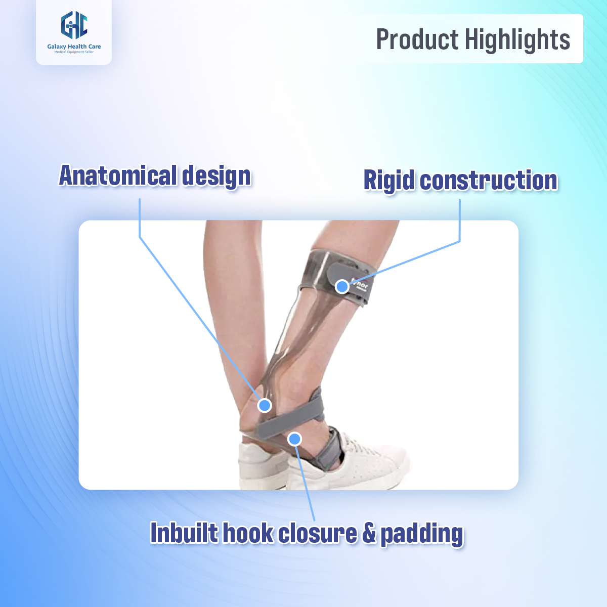 Picture of Tynor Foot Drop Splint(Foot Support, Perfect fitting,Customizable,Comfortable, Durable,Easy to use)