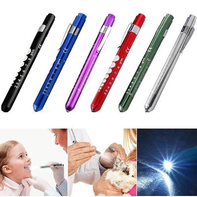 Picture of Portable LED Flashlight Work Light Medical First Aid Pen Light Torch Lamp With Pupil Gauge Measurements Doctor Nurse Diagnosis