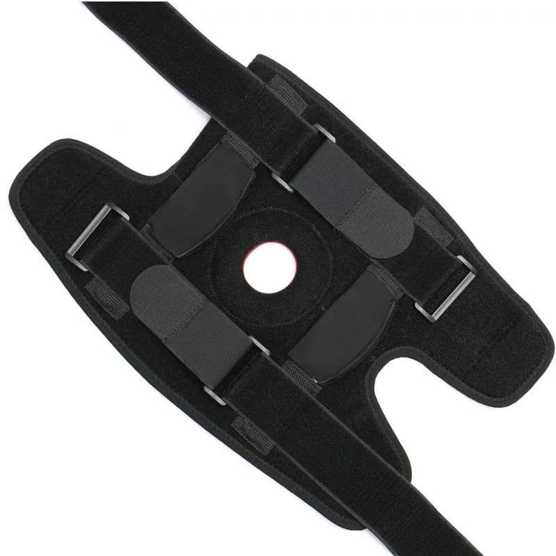 Picture of 1Pcs Knee Support Brace Adjustable Open Patella Knee Pad Protector Guard for Gym Workout Sports Arthritis Joint Pain - Black