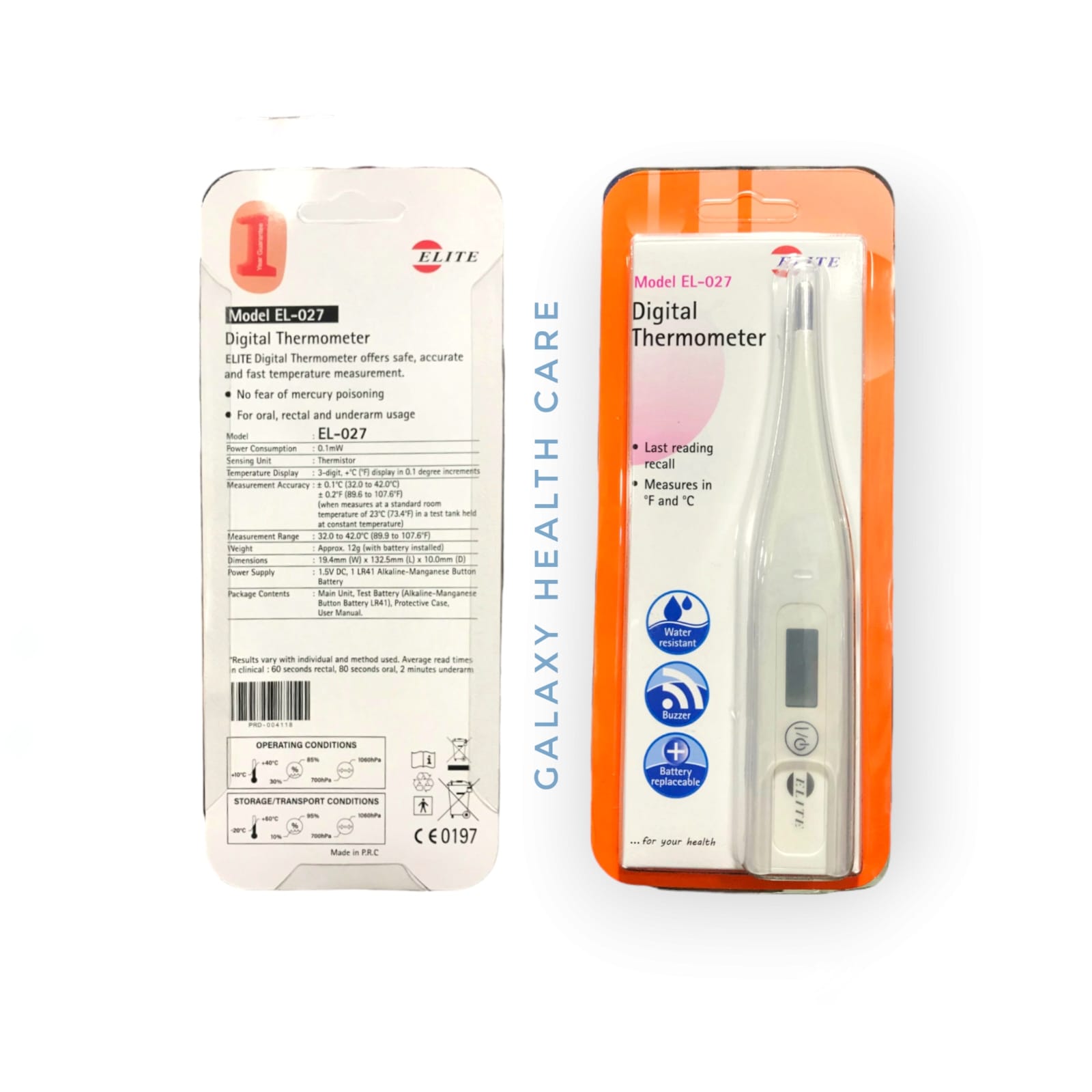 Picture of Elite Digital Thermometer - EL – 027 Pack - Off White