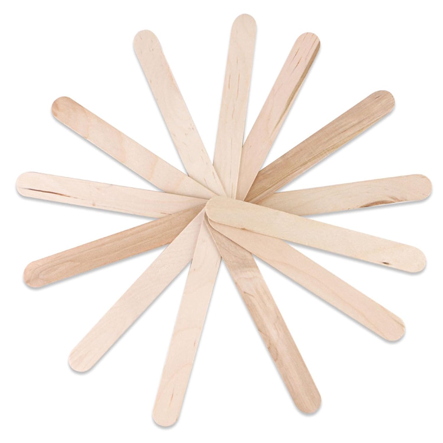 Picture of Tongue Depressors 100pcs, 6" Tongue Blades Wooden for Crafts Medical Popsicle Tattoo Non-Sterile