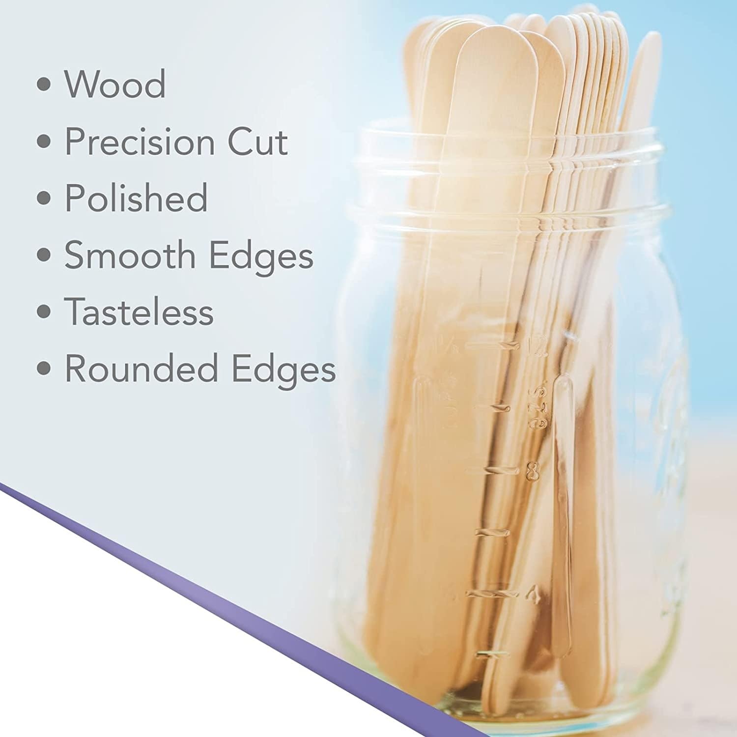 Picture of Tongue Depressors 100pcs, 6" Tongue Blades Wooden for Crafts Medical Popsicle Tattoo Non-Sterile