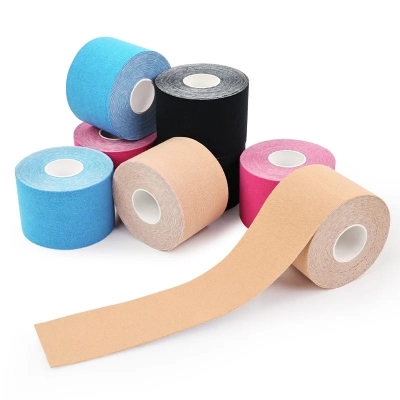 Picture of Kinesiology Tape Muscle Bandage Sports Cotton Elastic Adhesive Strain Injury Tape Knee Muscle Pain Relief Stickers - Multicolor