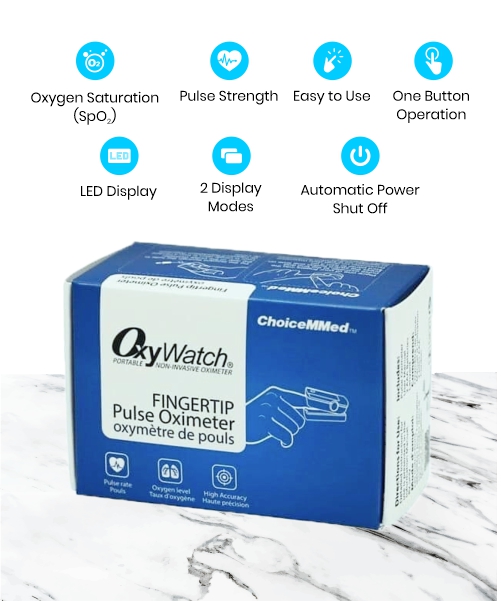 Picture of ChoiceMMed Fingertip Pulse Oximeter - Multicolor