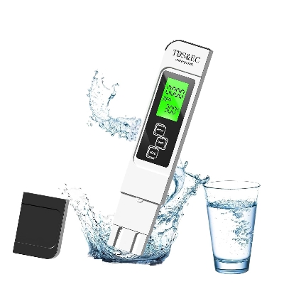 Picture of Water Testing Kits for Drinking Water- 4 in 1 TDS Meter TDS EC & Temperature(°C,°F) Meter,Accurate & Reliable Digital Tap, Well, Swimming Pool,Hydroponics, Aquarium, RO/DI System - Multicolor