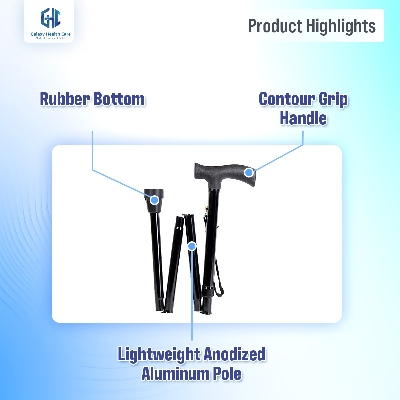 Picture of 4 ফোল্ডিং সেকশন ফোল্ডিং হাঁটার স্টিক - stick - Multicolor