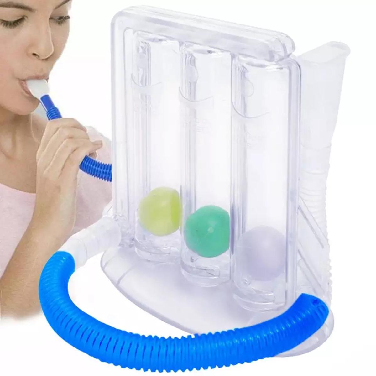 Picture of Three-ball Apparatus Vital Capacity Breathing Trainer Incentive Spirometer Lung Breathing Exerciser Rehabilitation Training - Multicolor