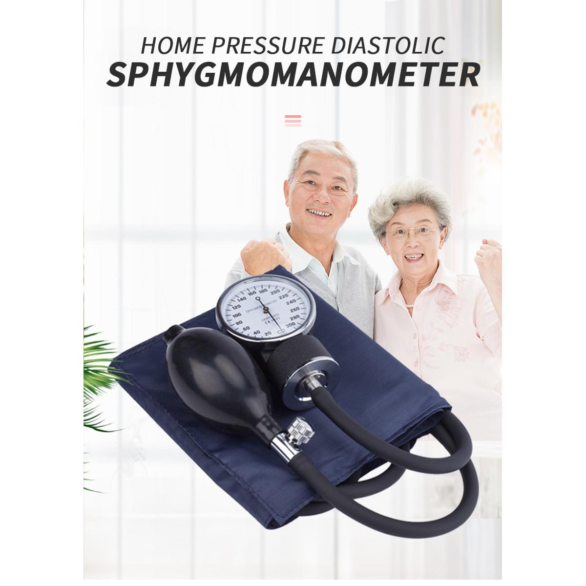 Picture of Manual Blood Pressure Monitor Diastolic Sphygmomanometer Medical Doctor Stethoscope Sphygmomanometer Cuff Home Health Monitor - Black