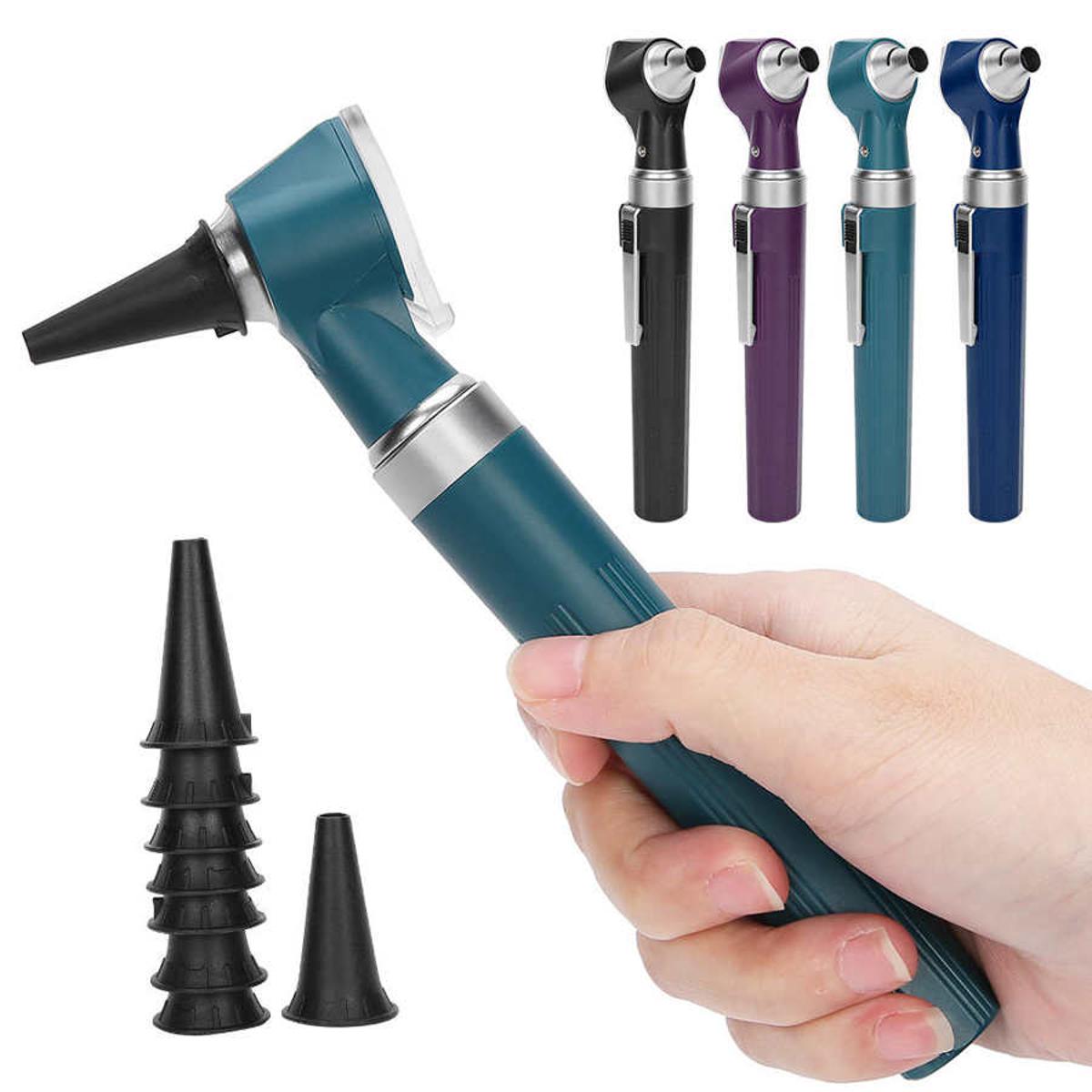 Picture of Professional Diagnostic Kit Ear Care Examination Otoscope Eardrum Endoscope Speculum Home Doctor Ear Cleaner With 8pcs Earmuffs - Multicolor