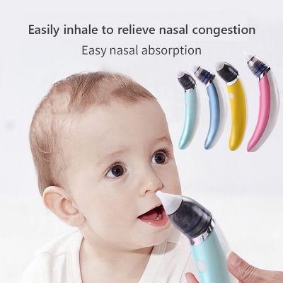 Picture of Baby Nasal Aspirator Electric Baby Nasal Vacuum Cleaner Hygienic Nose Snot Cleaner Rechargeable Baby Items Care Utensils - Multicolor