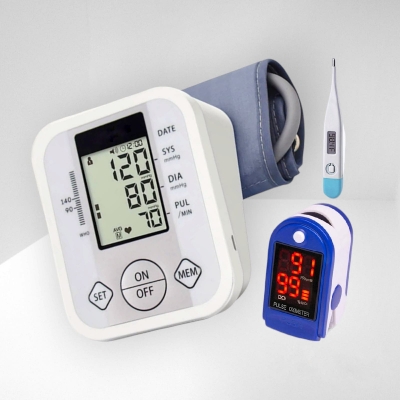 Picture of Voice Digital Bp Checking Machine, Digital Thermometer And Digital Pulse Oxymeter, 3 Combo - Multicolor