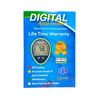 Picture of Digital Accu-Answer Blood Glucose Monitoring System - Multicolor