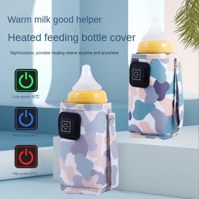Picture of Universal USB Milk Water Warmer Baby Bottle Heater Camouflage Pink