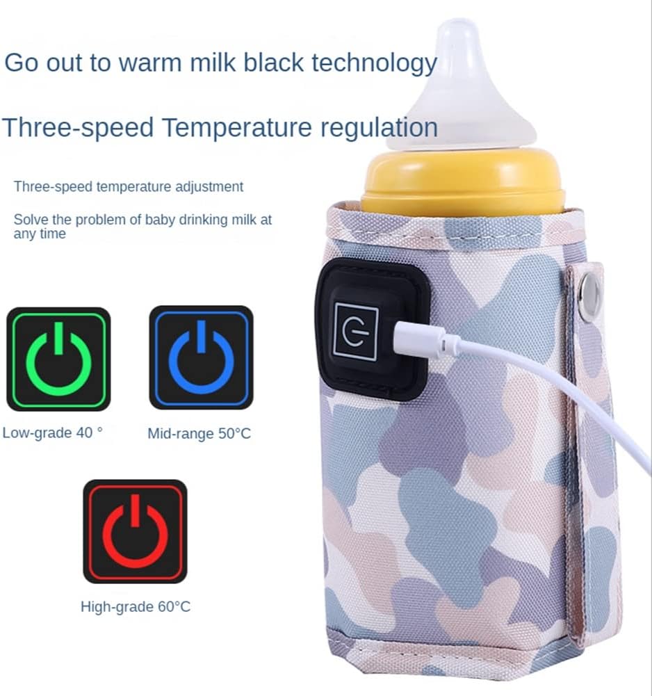 Picture of Universal USB Milk Water Warmer Baby Bottle Heater Camouflage Pink