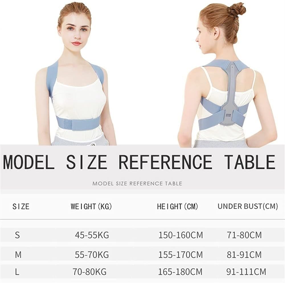 Picture of Posture Corrector for Men & Women - Adjustable Shoulder Posture Brace - Adjustable Upper Back Brace - Invisible Thoracic Back Brace for Hunching - Grey