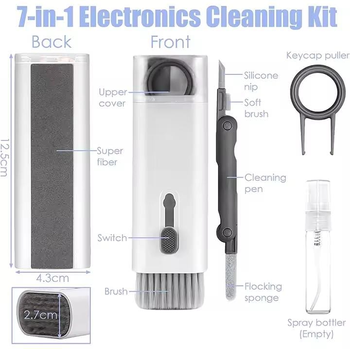 Picture of 7-in-1 Keyboard Cleaning Kits Airpods Cleaner Headset Cleaner Pen Laptop Screen Cleaning Bluetooth Earphones Cleaning Kit