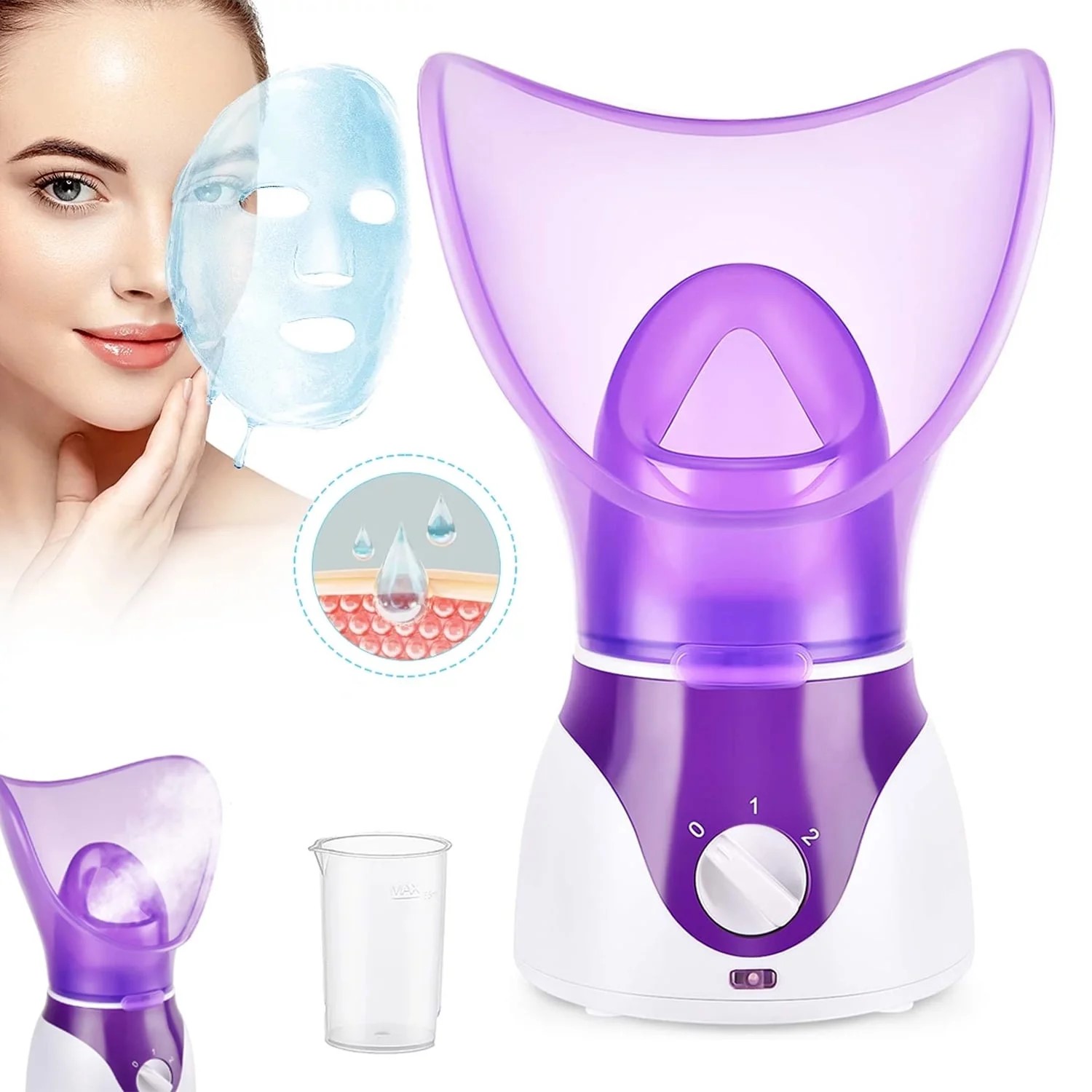 Picture of Family Thermal Spray Steamer Nano Sprayer Face Humidifier Steamer Moisturizer Beauty Instrument