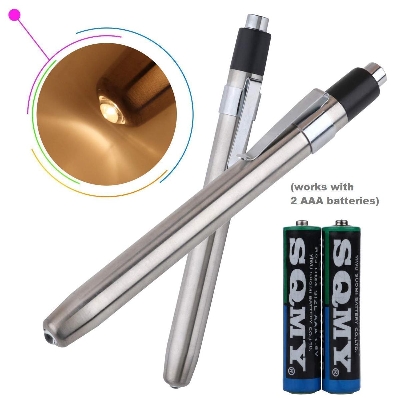 Picture of Stainless Steel Mini Medical Pocket Pen Torch (Warm Yellow Light)