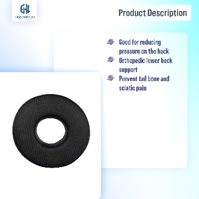 Picture of Donut Ring Cushion Pillow - Black