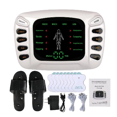 Picture of Electric Pulse Physiotherapy Massager Tens EMS Muscle Stimulator Acupuncture Therapy Body Massage Slimming Health Care Machine - White