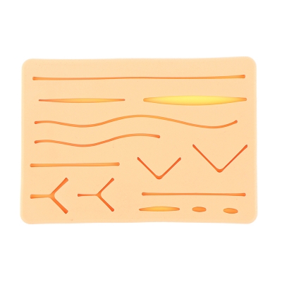Picture of Reusable Surgical Medical Practice Traumatic Simulation Wounds Training Teaching Model Suture Kit Pad Silicone Fake Skin Suture