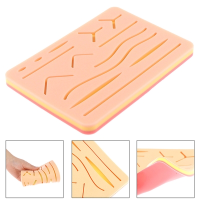 Picture of Reusable Surgical Medical Practice Traumatic Simulation Wounds Training Teaching Model Suture Kit Pad Silicone Fake Skin Suture